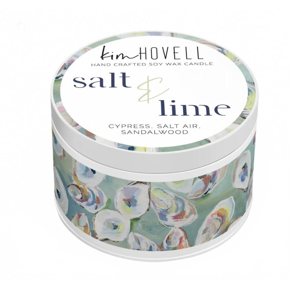 NEW ANNAPOLIS CANDLES salt and lime 6oz in painted tin can